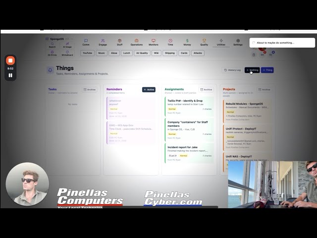 SpongeOS v1.1 - Celebrate, Shifts, Time, Air, Cards, Lunch, Things… 🦾 🪄 Architected Software Systems
