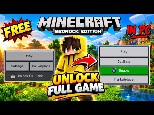🔥 How to Unlock Minecraft Bedrock for FREE! 😱 No Purchase? | MCPE/Bedrock 2026