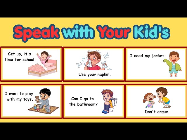 100 Daily English Sentences for Kids | Easy English Speaking Practice for Children | Phrase