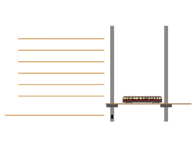 Lift for model train - Principle operation