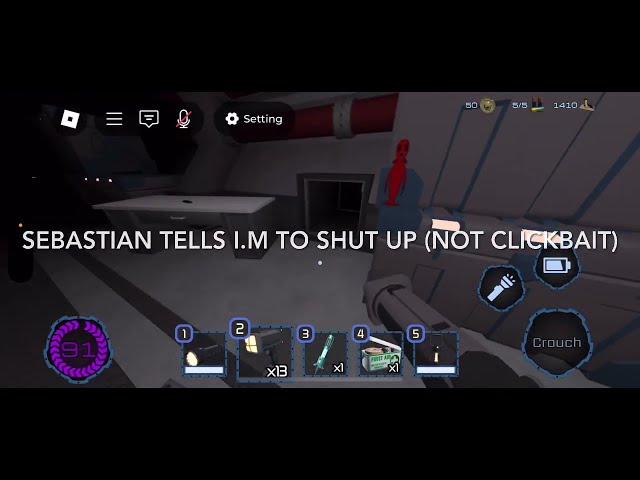 sebastian tells imaginary friend to shut up for once