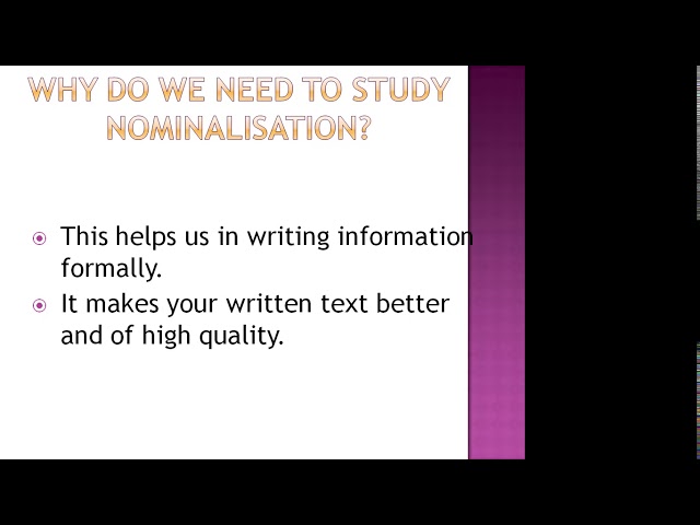 Nominalisation
