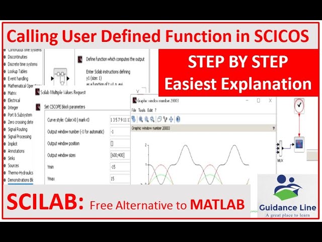 Calling User Defined Function in SCICOS (XCOS) of SCILAB | SCILAB: FREE Alternative of MATLAB