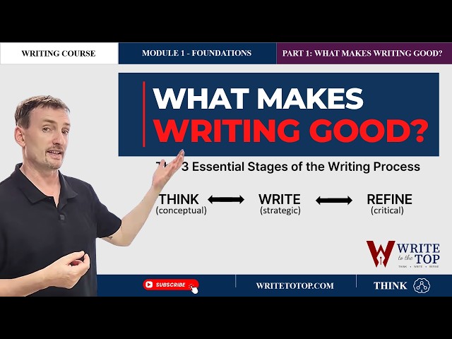 What Makes Writing Good? (Writing Course, Module 1, Part 1)