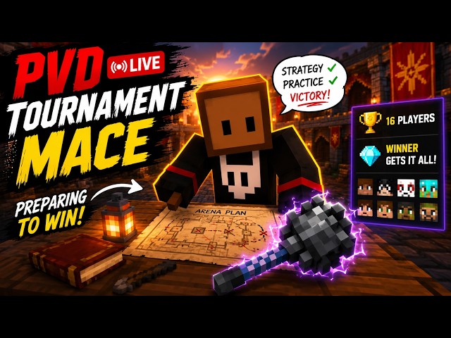 PVD is LIVE! Minecraft Mace Tournament Practice 🔨 | Preparing to Dominate Everyone!