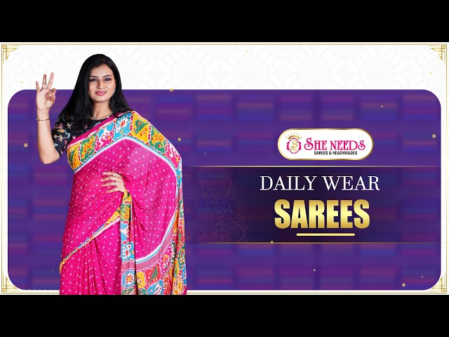 Daily Wear Sarees Collection starting at Best Prices | She Needs Saree World