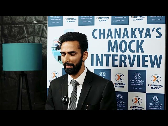 Mohd Aleem Syed | JKPSC KCS Rank 13 (2026) | Mock Interview at Chanakya IAS Academy Jammu