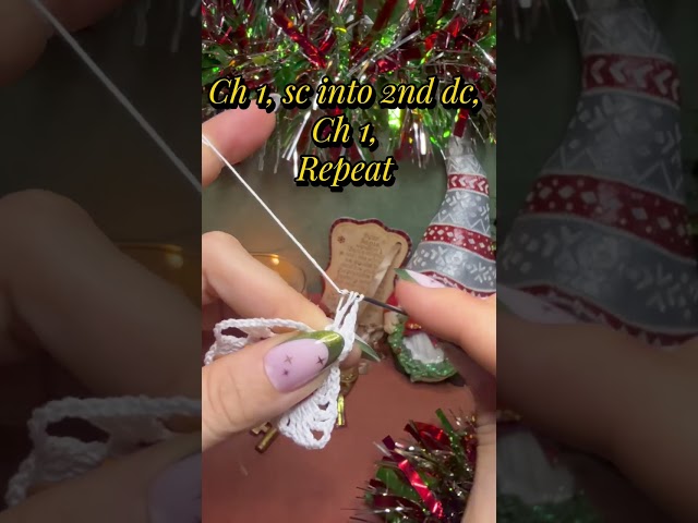 Beginner Crochet Snowflake ❄️ Easy Christmas Ornament Tutorial 🎄 #Shorts