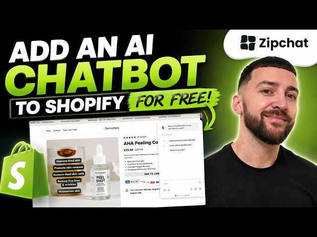 How to Add an AI Chatbot to Your Shopify Store FOR FREE! (Zipchat Tutorial)