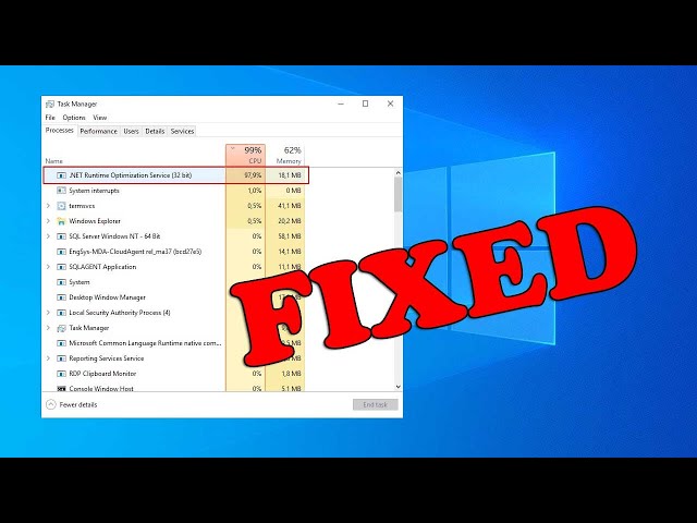 FIX: .NET Runtime Optimization Service High CPU usage? What is .NET runtime optimization service?