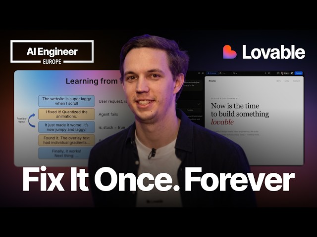 How Lovable taught its agent to surface its own blockers — Benjamin Verbeek, Lovable