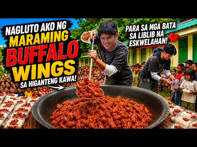 COOKING A LOT OF BUFFALO WINGS FOR CHILDREN|ALEXIS VINES