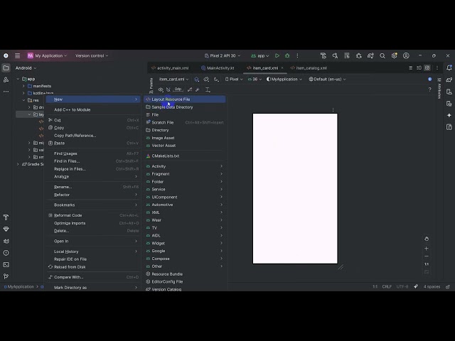 Android Studio | XML file to open in design view | change to Design / Split / Code view