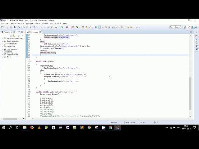 queue's   implementation  in java