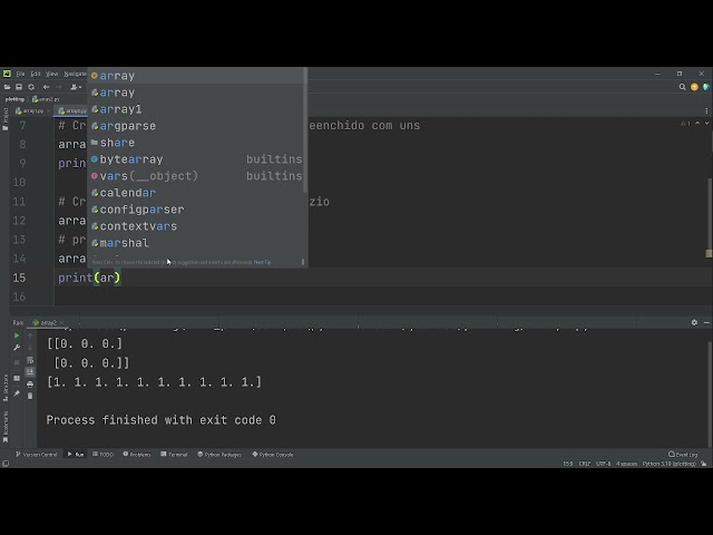 275 - Algumas formas de criar arrays em Python