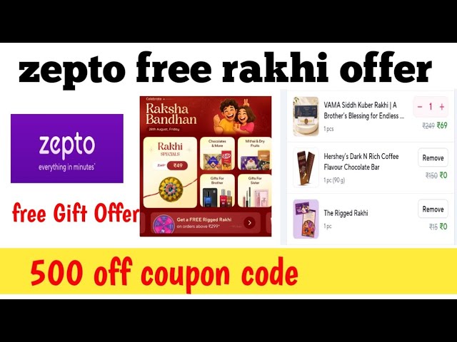 zepto free rakhi offer || zepto coupon code ||  zepto coupon code 2026