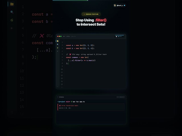 Stop Intersecting Sets Like This in JavaScript! 🛑