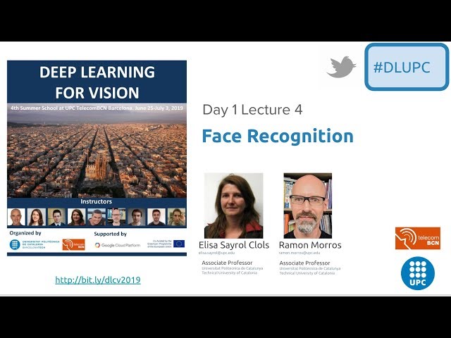 Face Recognition with Deep Learning - Ramon Morros - UPC TelecomBCN Barcelona 2019