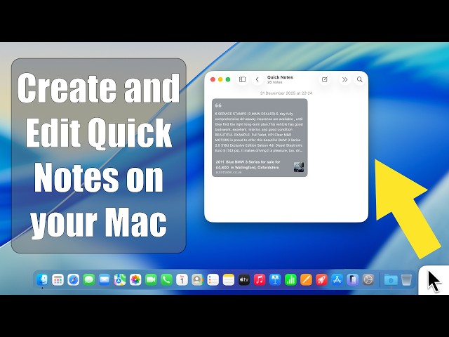Use Quick Notes on Mac