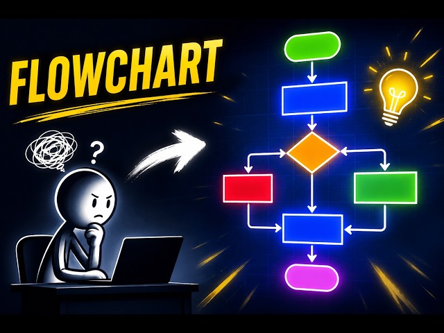 Flowchart Made EASY! 🔥 Learn Flowcharts from Scratch #flowchart #programming