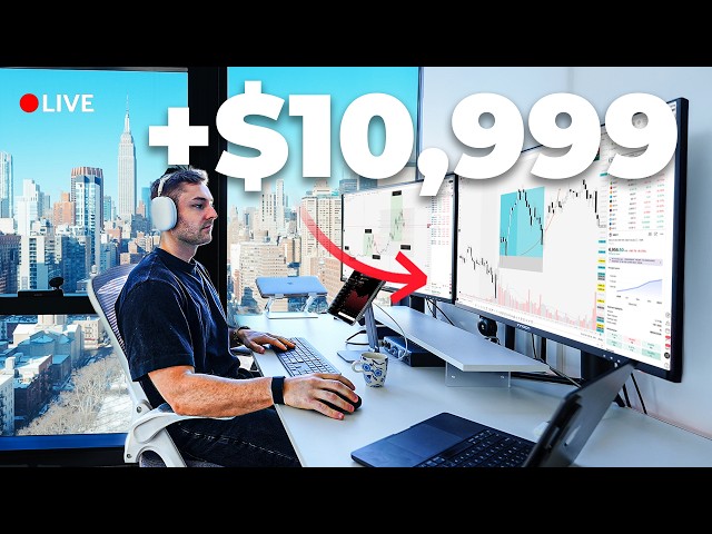 LIVE DAY TRADING - How I Profit $10,999 With $2k Risk [My Strategy]