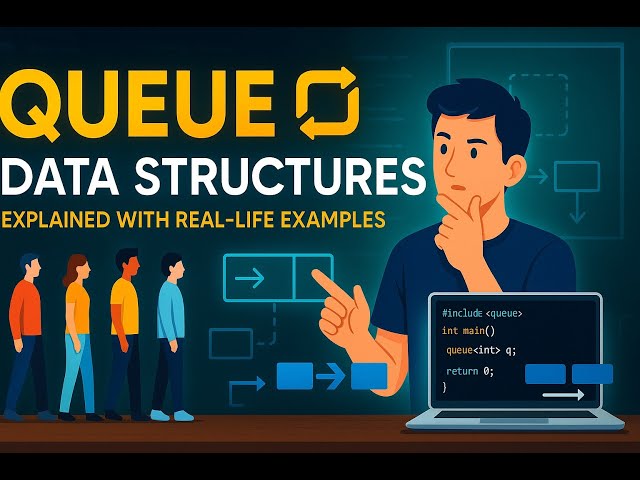 Queue Data Structure Explained 🔄 | Types, Operations & Real-Life Examples (2025)