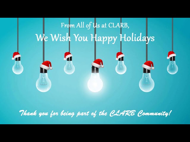 Happy Holidays from CLARB