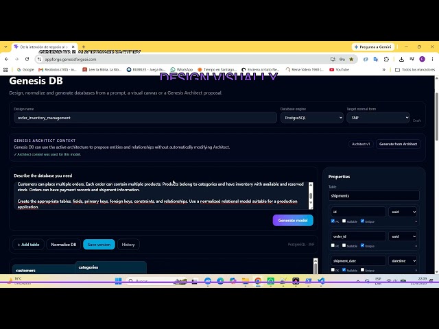 Genesis DB | Design Databases with AI — From Intent to Schema 🚀