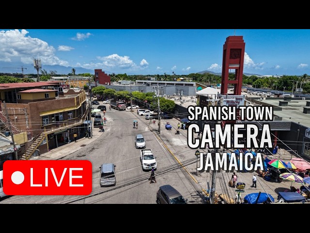 🟢 Spanish Town Jamaica LIVE 24/7 | St Catherine Street View & Daily Life