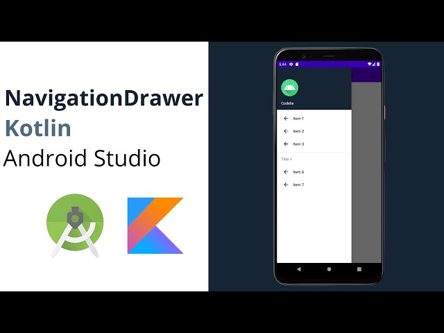 Kotlin - Android Studio - Implementar NavigationDrawer FACIL!