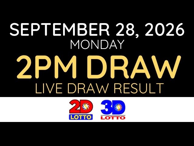 [LIVE] PCSO Lotto Result Today 2pm September 28 2026 - Ez2 Result and Swertres Result