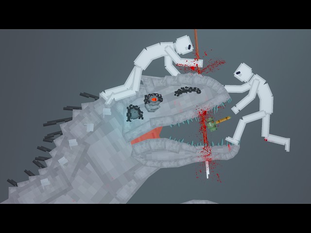 Dinosaurs Attack Humans In People Playground