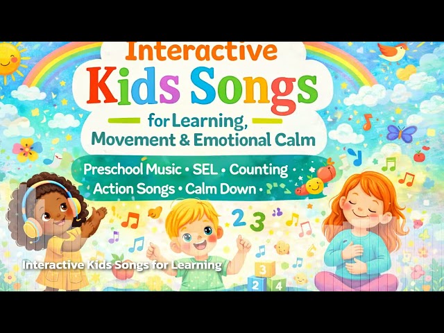 Interactive Kids Songs for Learning, Movement & Emotional Calm | Preschool  | Digital Download MP3