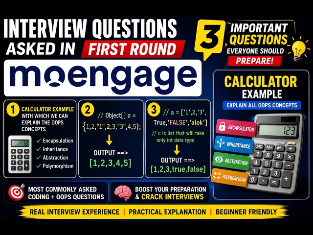 MoEngage QA/SDET Interview Experience | Top 3 Coding Questions Asked in Round 1