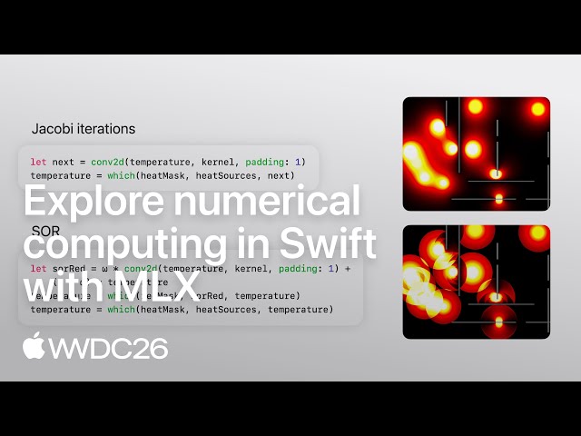 WWDC26: Explore numerical computing in Swift with MLX | Apple