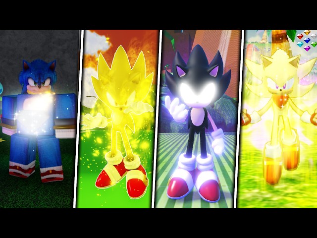 The Evolution of the BEST Super Sonic Transformations In ROBLOX #5 (Sonic Roblox Fangames)