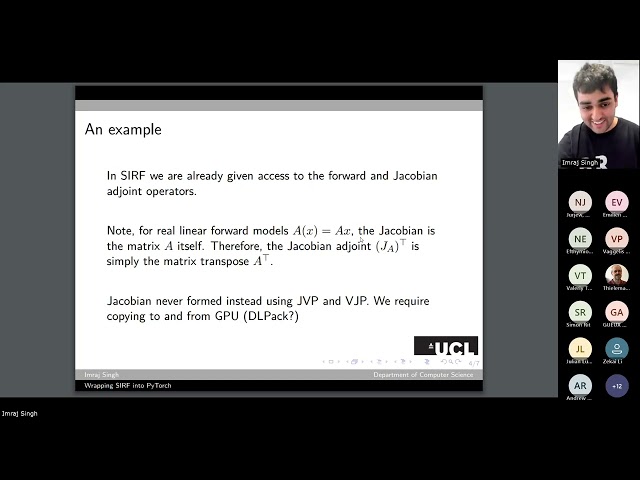 Wrapping SIRF into PyTorch, Imraj Singh