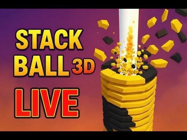 😍 STACK BALL 3D PERFECT DROP LIVE 🔥#gaming #stackball #live