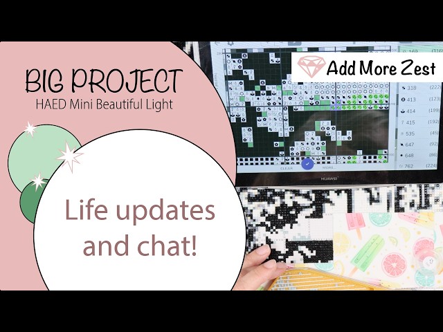 Mini Beautiful Light WIP & Waffle/Chat | HAED Diamond Painting