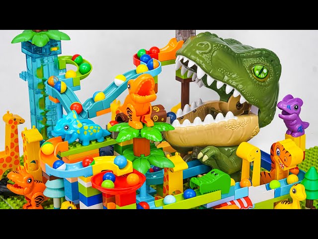 Satisfying Building Blocks Marble Run ASMR Very popular! Animal-themed block coasters compilation