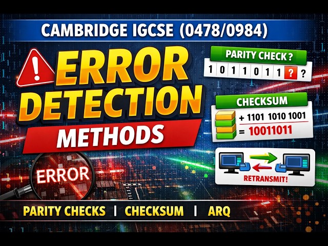 CAMBRIDGE IGCSE (0478/0984) Error detection methods