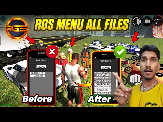 How to Add All RGS Menu Files in One Click & Easy Download 🤩 Indian Bike Driving 3D | VINEET GAMI...