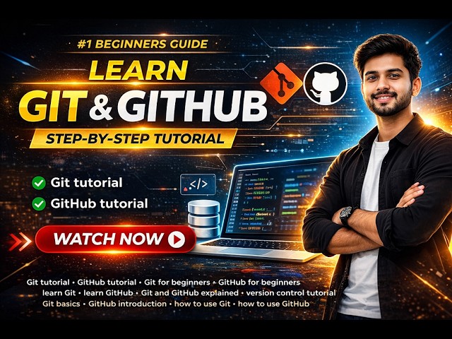 Git and GitHub Tutorial for Beginners | Introduction to Version Control | Step-by-Step Guide