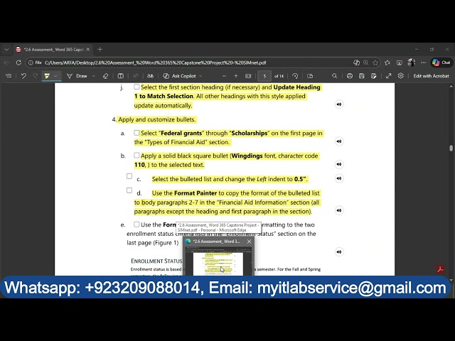 In Practice Word 365: Application Capstone Project 1 |2.6 Assessment: Word 365 Capstone Project