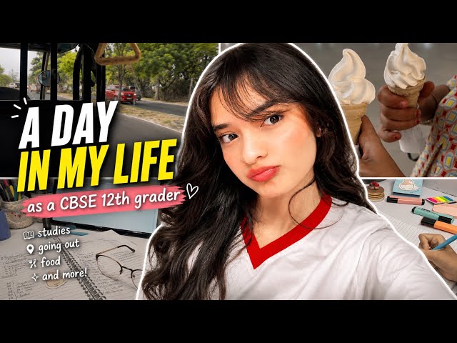 A DAY IN MY LIFE AS A CBSE 12TH GRADER📚 🫶🏻 | STUDY VLOG #dailyvlog #cbseclass12