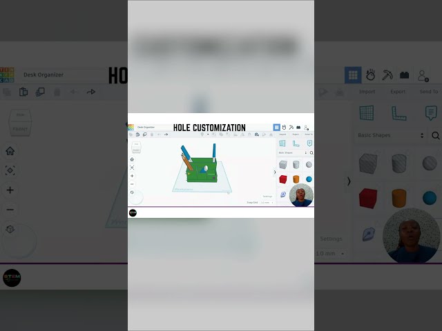 How to make a holed 3D shapes.#youtubeshorts #shorts #viral #trending #relatable #tinkercad #edit