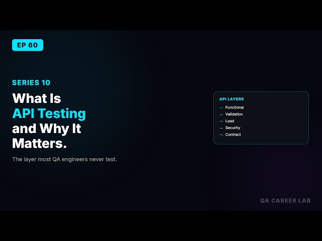What Is API Testing and Why It Matters | QA Career Lab