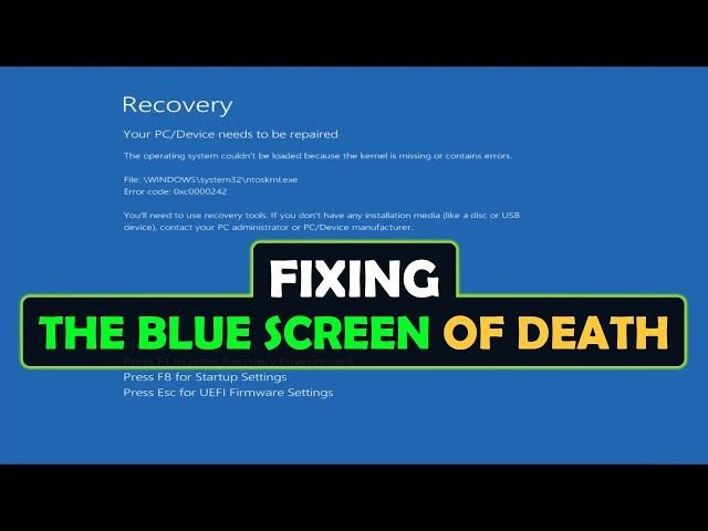 How To Fix The Blue Screen Of Death On Windows 10/11