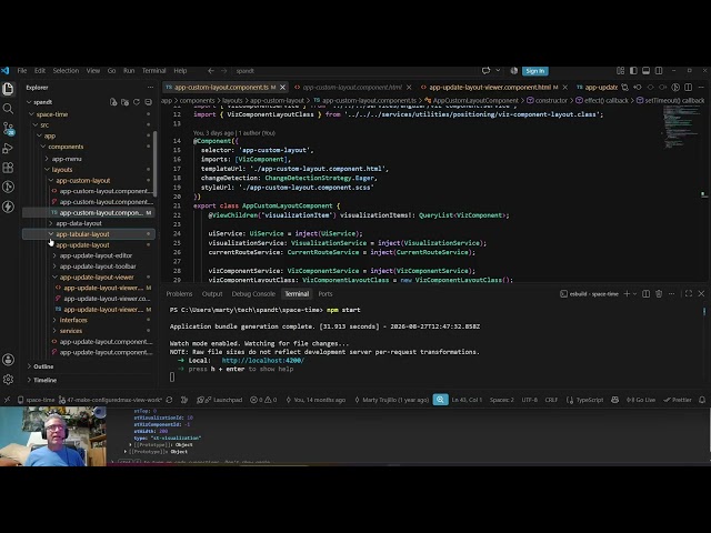 ThreeJS and Angular Space And Time Application - Video 590: Max/Configured Part 18