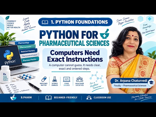 1.7 Python for B.Pharm | Why Computers Need Exact Instructions | Programming Basics